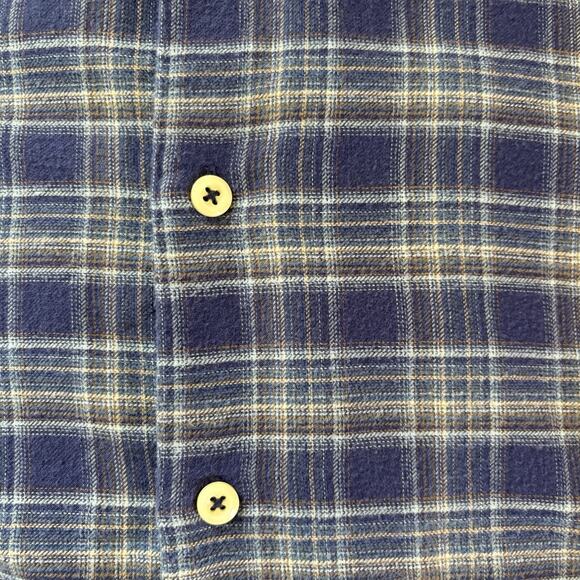 Peter Millar Men's XL Autumn Lightweight Flannel Shirt Blue Plaid Button Down - Picture 9 of 15
